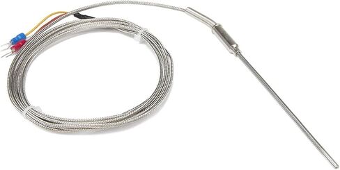 FTARP08 K J Type 2m Metal screening Cable 100mm Flexible Probe sheathed thermocouple Temperature Sensor Diameter 1.5mm 3mm(K 1.5mm Diameter) in Saudi Arabia