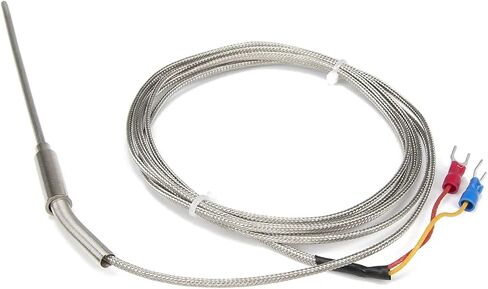 FTARP08 K J Type 2m Metal screening Cable 100mm Flexible Probe sheathed thermocouple Temperature Sensor Diameter 1.5mm 3mm(K 1.5mm Diameter) in Saudi Arabia