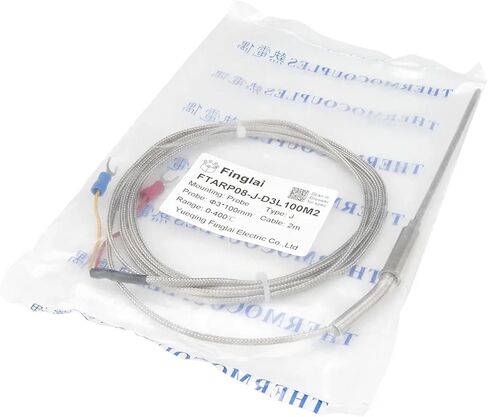 FTARP08 K J Type 2m Metal screening Cable 100mm Flexible Probe sheathed thermocouple Temperature Sensor Diameter 1.5mm 3mm(K 1.5mm Diameter) in Saudi Arabia