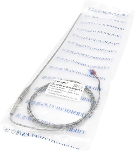 FTARP08 K نوع 1.5 متر كابل فحص معدني 300 مم مسبار مرن مغمد مستشعر درجة الحرارة الحراري WRNK-191 (قطر 1.5 مم) in Saudi Arabia