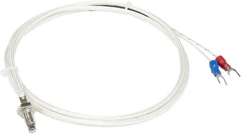 FTARB01 K Type M6 M8 M10 Bolt Head 1m fibreglass Braided Cabel Screw thermocouple Temperature Sensor(K M6 Thread) in Saudi Arabia