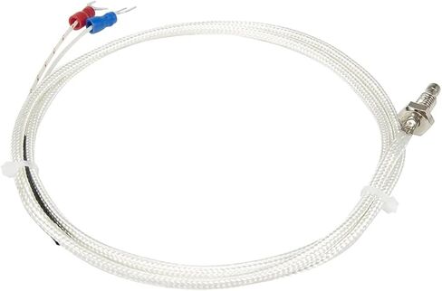 FTARB01 K Type M6 M8 M10 Bolt Head 1m fibreglass Braided Cabel Screw thermocouple Temperature Sensor(K M6 Thread) in Saudi Arabia