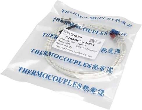FTARB01 K Type M6 M8 M10 Bolt Head 1m fibreglass Braided Cabel Screw thermocouple Temperature Sensor(K M6 Thread) in Saudi Arabia