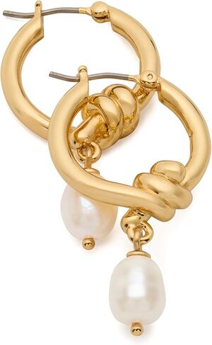 kate spade new york Ropes & Knots Pearl Drop Hoops in Saudi Arabia