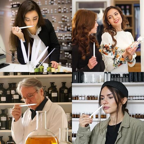 100 قطعة من شرائط اختبار العطور البيضاء، شرائط اختبار العطر للاستعمال مرة واحدة، شرائط اختبار الكولونيا للزيوت العطرية والعطور وتقييم روائح اختبار الروائح العلاجية in Saudi Arabia