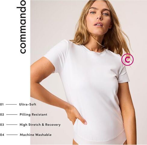 commando Essential Cotton Crew Neck Bodysuit BDS122 in Kuwait
