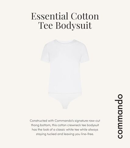 commando Essential Cotton Crew Neck Bodysuit BDS122 in Kuwait