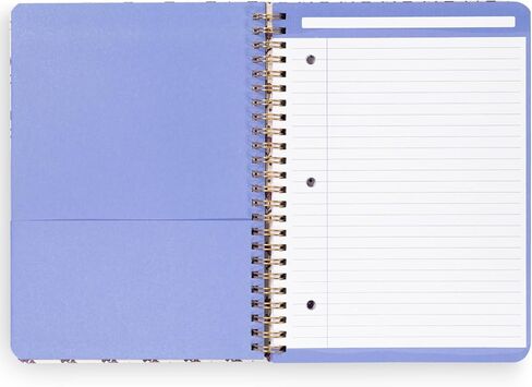 دفتر ملاحظات صغير حلزوني من فيرا برادلي، مقاس 8.25 بوصة × 6.25 بوصة مع جيب و160 صفحة مسطرة، ديزي فيلدز ساطعة in Kuwait