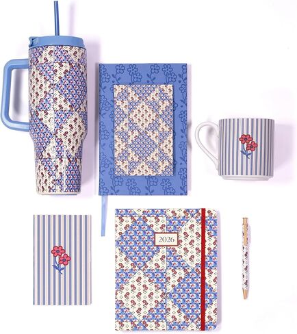 دفتر ملاحظات صغير حلزوني من فيرا برادلي، مقاس 8.25 بوصة × 6.25 بوصة مع جيب و160 صفحة مسطرة، ديزي فيلدز ساطعة in Kuwait