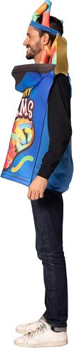Rasta Imposta Sour Gummy Worms Costume Bitter Tart Sweet Candy Sugar Gumdrops Snacks Food Dress Up Cosplay Party Costumes, Adult One Size in Saudi Arabia