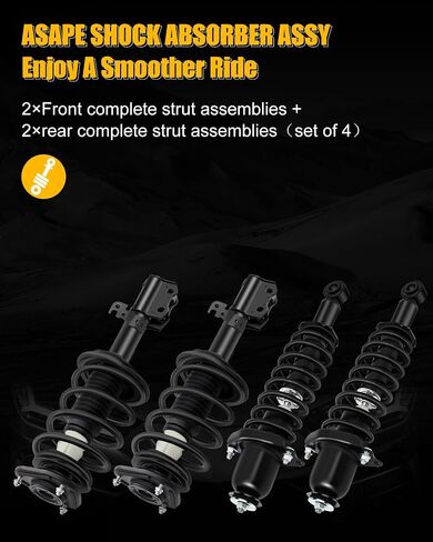 ASAPE Front&Rear Complete Strut Coil and Spring Assembly Fits for 2003-2008 for Toyota for Corolla 1.8L, Struts Shocks Kit Replace 172115 in Saudi Arabia