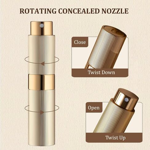 LISAPACK 8ml Perfume Atomizer Spray Bottle, 1pcs Travel Cologne Sprayer Refillable, Empty Mini Portable Perfume Dispenser (Black) in Saudi Arabia