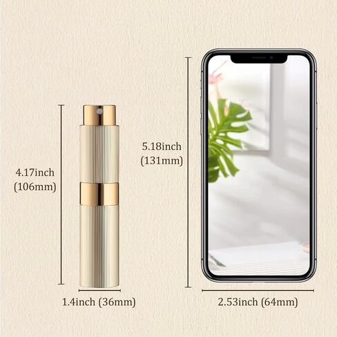 LISAPACK 8ml Perfume Atomizer Spray Bottle, 1pcs Travel Cologne Sprayer Refillable, Empty Mini Portable Perfume Dispenser (Black) in Saudi Arabia