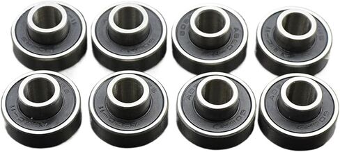 8Pcs 608 RS Bearing 8x22x7 mm ABEC-11 Integrated Spacer Bearing 608 Skateboard Longboard Bearing Bearing(8Pcs ABEC-11 Red) in Saudi Arabia