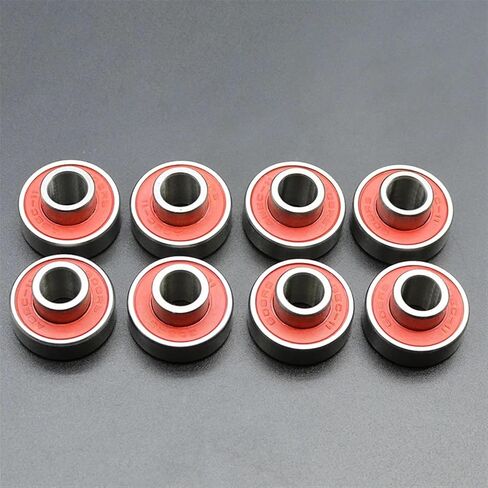 8Pcs 608 RS Bearing 8x22x7 mm ABEC-11 Integrated Spacer Bearing 608 Skateboard Longboard Bearing Bearing(8Pcs ABEC-11 Red) in Saudi Arabia