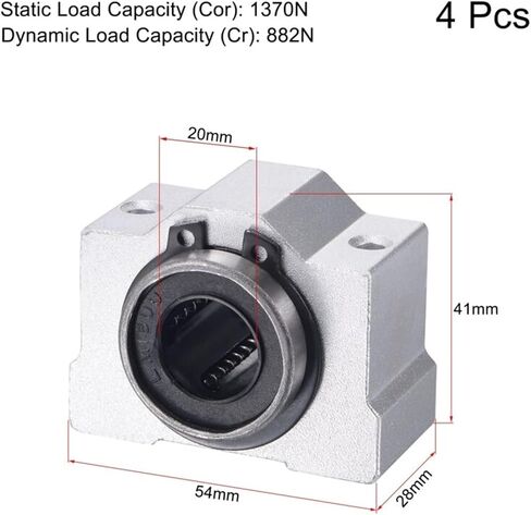 4 قطعة SC10VUU SC10V SCV10UU SCV8 SCV16 SCV12 وسادة تحمل خطية كتلة لحامل الشريحة الخطية 10 مللي متر (SCV12UU) in Saudi Arabia