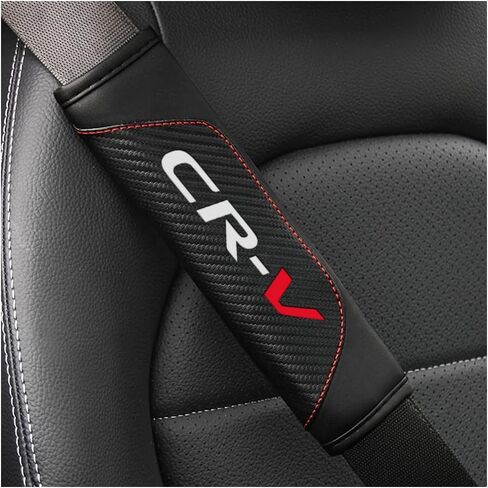 2Pcs Carbon Fiber Leather Seat Belt Cushions Shoulder Pad Soft for Honda CR-V Accessories,Car Seat Belt Pads Safety Belt Cover Pad (for CRV) in Saudi Arabia