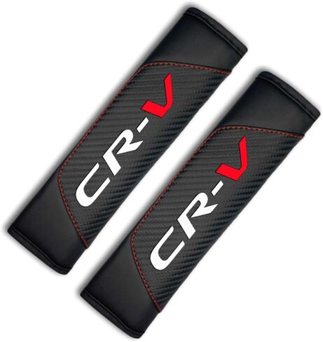 2Pcs Carbon Fiber Leather Seat Belt Cushions Shoulder Pad Soft for Honda CR-V Accessories,Car Seat Belt Pads Safety Belt Cover Pad (for CRV) in Saudi Arabia