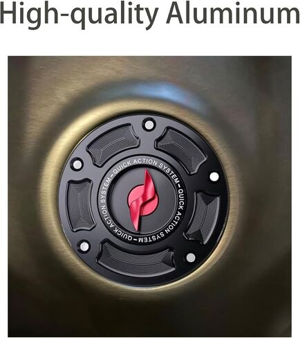 CNC Accessories Fuel Tank Cap Motorcycle Gas Cap Lightning Key Quick Action Cover Fit For Aprilia RSV4 Tuono V4 1100 RR For Ducati Monster 1100 Diavel Scrambler 1100 Panigale V2 V4 S (Black) in Saudi Arabia