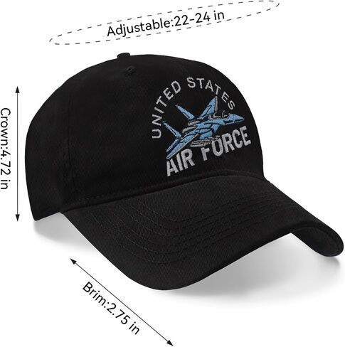U.S. Air Force Hats for Men Women Adjustable Size Baseball Cap, Air Force Gifts Black in Kuwait