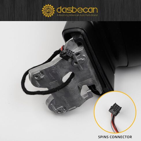 Dasbecan Passenger Side Door Mirror Compatible with 2015-2023 Jeep Renegade Heated Manual Fold Power Glass Temperature Sensor Right Mirror Replaces# 5VY85LXHAA (5+2Pins） in Saudi Arabia
