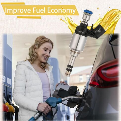 12662571 حاقن الوقود GDI 2.0L، متوافق مع/تشيفي 2.0 ماليبو إكوينوكس كامارو ترافيرس 2013-2020، متوافق مع/كاديلاك CT6 ATS CTS 2014-2019 |6 فتحات| |مجموعة من 4| in Saudi Arabia