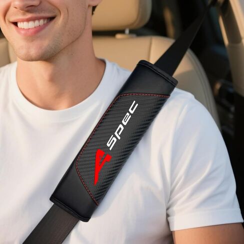 2Pcs Carbon Fiber Leather Seat Belt Cushions Shoulder Pad Soft for Honda CR-V Accessories,Car Seat Belt Pads Safety Belt Cover Pad (for CRV) in Saudi Arabia