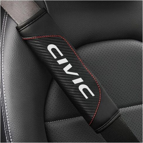 2Pcs Carbon Fiber Leather Seat Belt Cushions Shoulder Pad Soft for Honda CR-V Accessories,Car Seat Belt Pads Safety Belt Cover Pad (for CRV) in Saudi Arabia