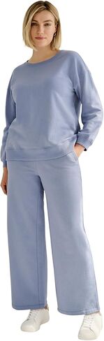ellos Plus Size Boxy Fleece Sweatshirt in Saudi Arabia