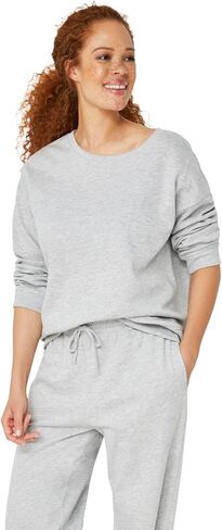 ellos Plus Size Boxy Fleece Sweatshirt in Saudi Arabia