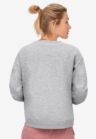 ellos Plus Size Boxy Fleece Sweatshirt in Saudi Arabia
