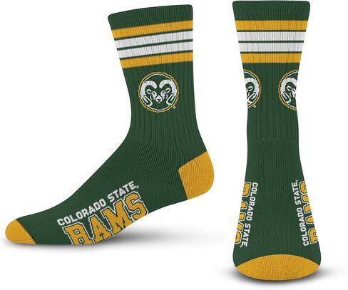 For Bare Feet FBF NCAA East Carolina Pirates 4 Stripe Deuce Crew Sock Team Color LARGE in Saudi Arabia