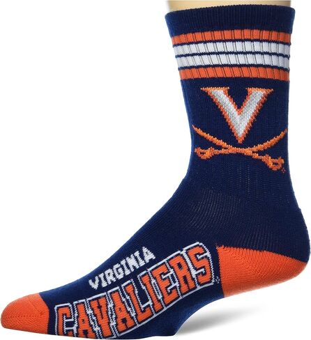 For Bare Feet FBF NCAA East Carolina Pirates 4 Stripe Deuce Crew Sock Team Color LARGE in Saudi Arabia