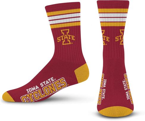 For Bare Feet FBF NCAA East Carolina Pirates 4 Stripe Deuce Crew Sock Team Color LARGE in Saudi Arabia