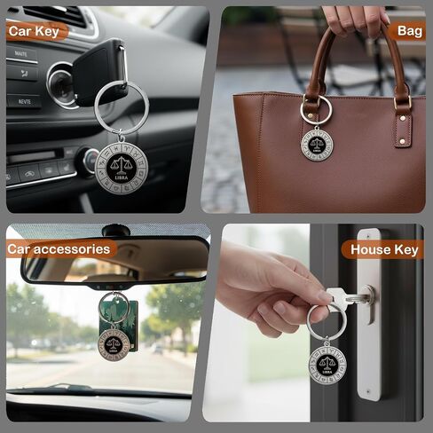 Zodiac Gifts for Men Women -12 Constellation Keychains - Zodiac Gift for All Signs in Saudi Arabia