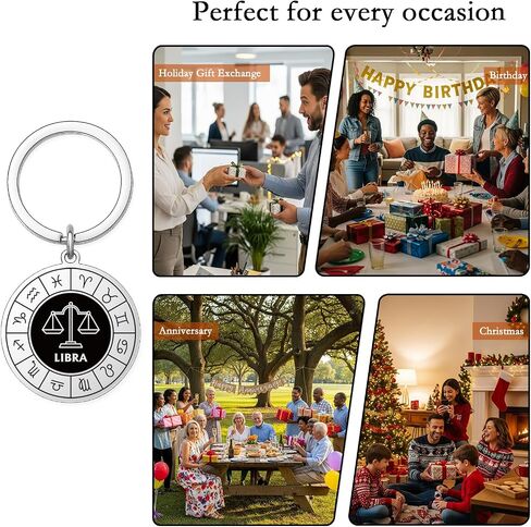 Zodiac Gifts for Men Women -12 Constellation Keychains - Zodiac Gift for All Signs in Saudi Arabia