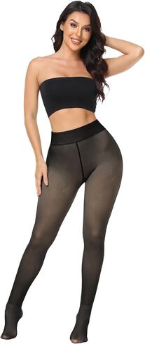 NORMOV Winter Warm Fleece Lined Leggings Women,Thick Thermal Velvet Tights in Kuwait
