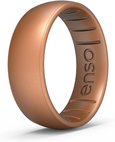 خاتم Enso Rings Elements الكلاسيكي المصنوع من السيليكون - مملوء بالنيزك - 6 in Kuwait