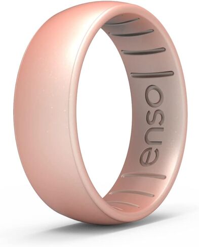 خاتم Enso Rings Elements الكلاسيكي المصنوع من السيليكون - مملوء بالنيزك - 6 in Kuwait