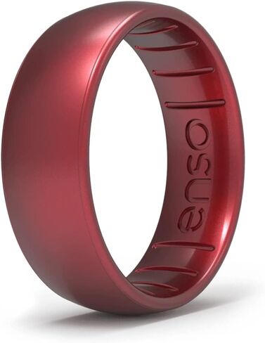 خاتم Enso Rings Elements الكلاسيكي المصنوع من السيليكون - مملوء بالنيزك - 6 in Kuwait