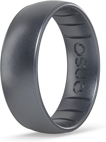 خاتم Enso Rings Elements الكلاسيكي المصنوع من السيليكون - مملوء بالنيزك - 6 in Kuwait