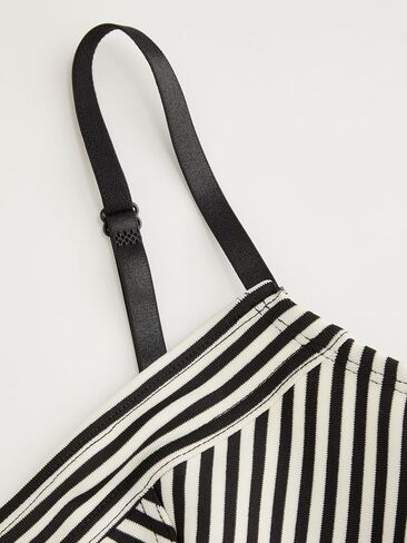 CIDER Y2K Striped Crop Top Sleeveless Camisole Going Out V Neck Slim Fit Woven Tank Top Daily Casual in Saudi Arabia