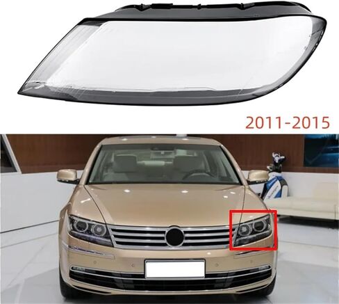 متوافق مع VW Phaeton 2011 2012 2013 2014 2015 غطاء قناع المصباح الشفاف عاكس الضوء للمصابيح الأمامية وغطاء عدسة شبكي (2 قطعة يسار ويمين) in Saudi Arabia