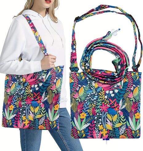 Catheter Bag Holder for 2000ml Catheter Bags,Catheter Bag Covers with Floral Pattern,Urine Bag with Adjustable Strap,Catheter Supplies for Urinary Incontinence Patients (Jasmine) in Kuwait