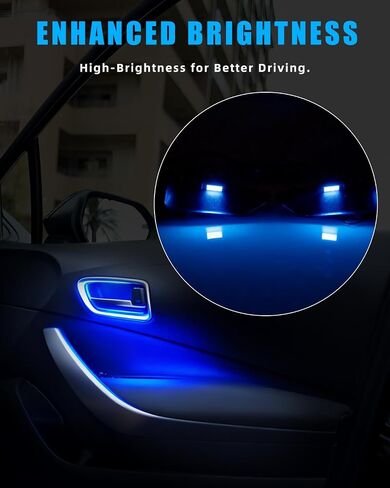 Blue LED Inner Door Handle Bowl Mood Light for 2018 2019 2020 2021 2022 2023 2024 Camry, Classy Interior Illumination, Decorative Interior Mood Lighting, 4PCS in Saudi Arabia