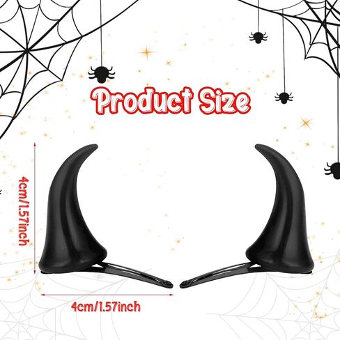 Halloween Devil Horn Hair Clip Cute Headdress Barrette Small Vampire Headwear Cosplay Costume Accessory Party Dress Up in Saudi Arabia