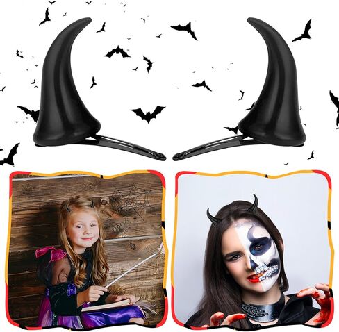 Halloween Devil Horn Hair Clip Cute Headdress Barrette Small Vampire Headwear Cosplay Costume Accessory Party Dress Up in Saudi Arabia