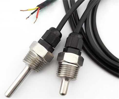 PT1000， Pt100 Temperature Sensor SUS304 Housing Platinum Resistance BSPT G1/2" Thread Probe Solar Specific Blind Pipe Water Tank(Pt1000 Probe 100mm) in Saudi Arabia