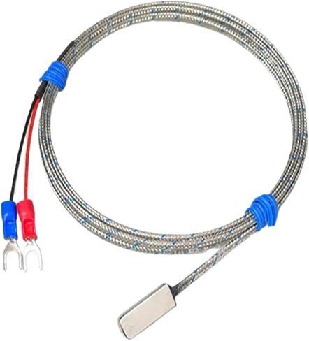 Stainless Steel PT100K Pasted Type Surface Measurement Patch Temperature Sensor 1-20m Shielded Cable 3 Wire Thermal Resistance(K-Type-Cable 10m) in Saudi Arabia