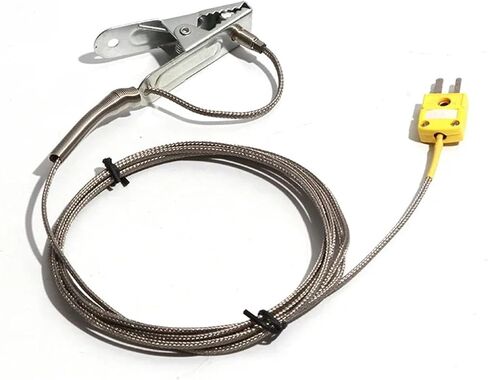 Furnace Temperature Sensor 6.5CM Clamp Thermocouple Tunnel Turnace K-Type Metal Shielded Wire/Niacinamide Wire 1-5M(Shielded Wire 1M) in Saudi Arabia